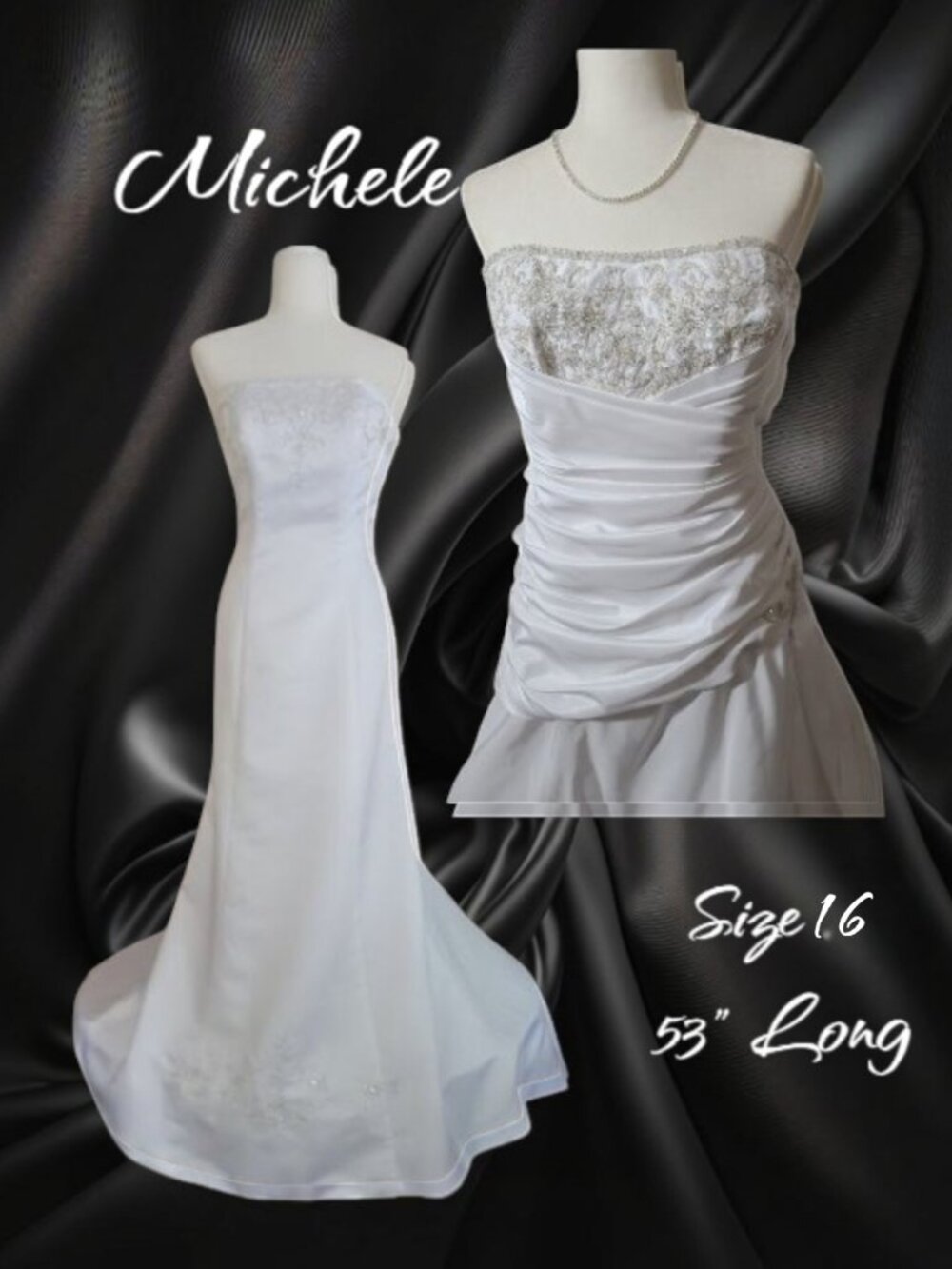 Davids Bridal Michelangelo Size 16 Wedding Dress, Veil, and Bridal Bag Michele